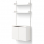 New Works - Cabinet Schrank hoch mit Türen Weiß