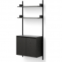 New Works - Cabinet Schrank hoch mit Türen Esche schwarz