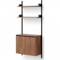 New Works - Cabinet Schrank hoch mit Türen Walnuss