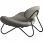 Woud - Meadow Lounge Stuhl Stahlrahmen schwarz Grau (Alpine 01)