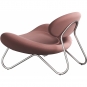 Woud - Meadow Lounge Stuhl Edelstahlrahmen gebürstet Pink (Vidar 4 - 633)