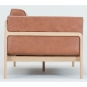 Gazzda - Fawn Sofa 2 Sitzer / Dakar Leder Whisky / Eiche Weiß geölt