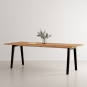 TIPTOE - New Modern Tisch recyceltes Altholz 220x95 cm | Graphite Black