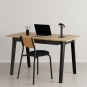 TIPTOE - New Modern Schreibtisch mit Wave Aufbewahrungsmodul 130x70 cm | Eiche | Graphite Black