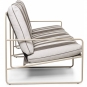 Ferm Living - Desert Sofa 3-Sitzer Cashmere / Chocolate (Stripe)