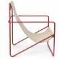Ferm Living - Desert Lounge Sessel Mohnrot / Cloud
