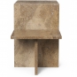 Ferm Living - Distinct Beistelltisch Travertine Dunkelbraun