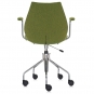 Kartell - Maui Soft Bürostuhl mit Armlehnen Trevira Giftgrün