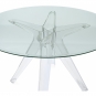 Kartell - Sir Gio Tisch rund Grün / Transparent