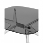 Kartell - Blast Couchtisch 80x80 cm Rauch / Kristallklar-Chrom