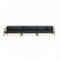 Ethimo - Costes Modulsofa Mittelteil | Nature Grey | Teak gebeizt