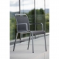 Stern - Oskar Stapelsessel Aluminium Graphit / Silbergrau
