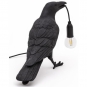 Seletti - Bird Waiting Tischleuchte Black | Waiting