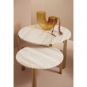 AYTM - Tribus Couchtisch Ø 60 cm Gold / Travertin