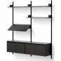 New Works - Cabinet Schrank niedrig mit Türen Esche schwarz