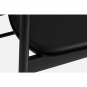 Woud - Soma Dining Stuhl gepolstert Esche schwarz / Leder schwarz