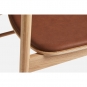 Woud - Soma Dining Stuhl gepolstert Eiche geölt / Leder cognac