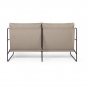 Ferm Living - Desert Sofa 2-Sitzer Schwarz / Sand dunkel (Dolce)