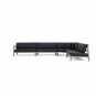 Ethimo - Costes Modulsofa Eckelement | Cherry Red | Teak Natur
