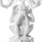 Seletti - Giant Burlesque Kerzenhalter 3 Affen | Weiß
