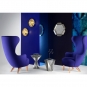 Tom Dixon - Wingback Stuhl Blau Hallingdal 773 (Beine: Eiche Schwarz)