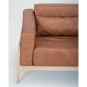 Gazzda - Fawn Sofa 2 Sitzer / Dakar Leder Whisky / Eiche Weiß geölt