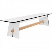 Conmoto - Tension Bank HPL Weiß (ohne Rückenlehne)