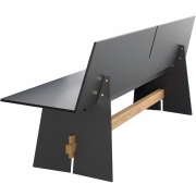 Conmoto - Tension Bank HPL Anthrazit (mit Rückenlehne)