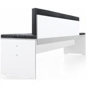 Conmoto - Rückenkissen für Riva Bank Beigegrau Bank M-L (160 cm)