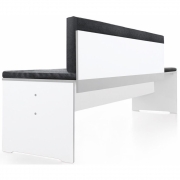 Conmoto - Rückenkissen für Riva Bank Beigegrau Bank S (120 cm)