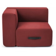 Conmoto - Miami Modulsofa Eckmodul Links | Rot