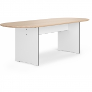 Conmoto - Riva Vario Tisch XL Eiche HPL Indoor Rund | Taupe