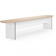 Conmoto - Riva Vario Bank XL Eiche HPL Indoor Rund | Anthrazit