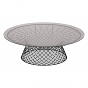 Emu - Heaven Tisch niedrig 120 cm | Schwarz | Rauchgrau