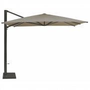 Emu - Navona Ampelschirm mit Schirmfuß 400 x 300  | Taupe-Antikeisen | Weiß