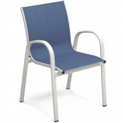 Emu - Holly Armlehnenstuhl Mattweiß / Ozeanblau (300/56)