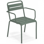 Emu - Star Armlehnstuhl Aluminium Dunkelgrün (75)