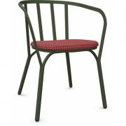 Emu - Angel 9042 Armlehnstuhl mit Sitzkissen Military Green (17) | 27 Himbeere (Rubelli)