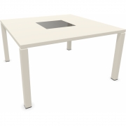 Emu - Quadro Tisch Weiß (23) | Indischbraun (41)