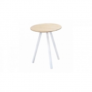 Jan Kurtz - Pit Beistelltisch Ø 35 cm Nussbaum | H 51 cm; weiß