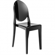 Kartell - Victoria Ghost Stuhl Schwarzglänzend