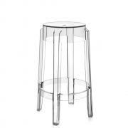 Kartell - Charles Ghost Hocker 65 cm | Glasklar
