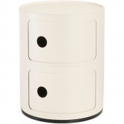 Kartell - Componibili Ø 32 cm 2 Fächer | Mattweiß