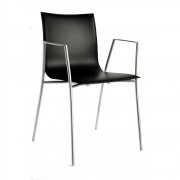 La Palma - Thin S15 Armlehnstuhl Leder Schwarz