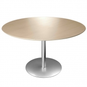 La Palma - Brio Tisch rund 60 cm 37 cm | Eiche dunkel nussbaum | Matt verchromt