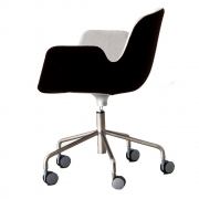 La Palma - Pass Drehstuhl mit Rollen Schlamm dunkel | Schwarz | Fixe Höhe