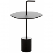 La Palma - Jey Beistelltisch mit Griff Schwarz - Beton | Sechseckig