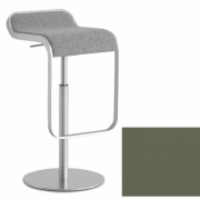 La Palma - Lem Barhocker 55-67 cm matt verchromt Leder Grau