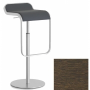 La Palma - Lem Barhocker 66-79 cm matt verchromt Eiche dunkel nussbaum gebeizt