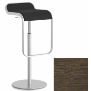 La Palma - Lem Barhocker Höhenrückverstellung matt verchromt Eiche dunkel nussbaum gebeizt